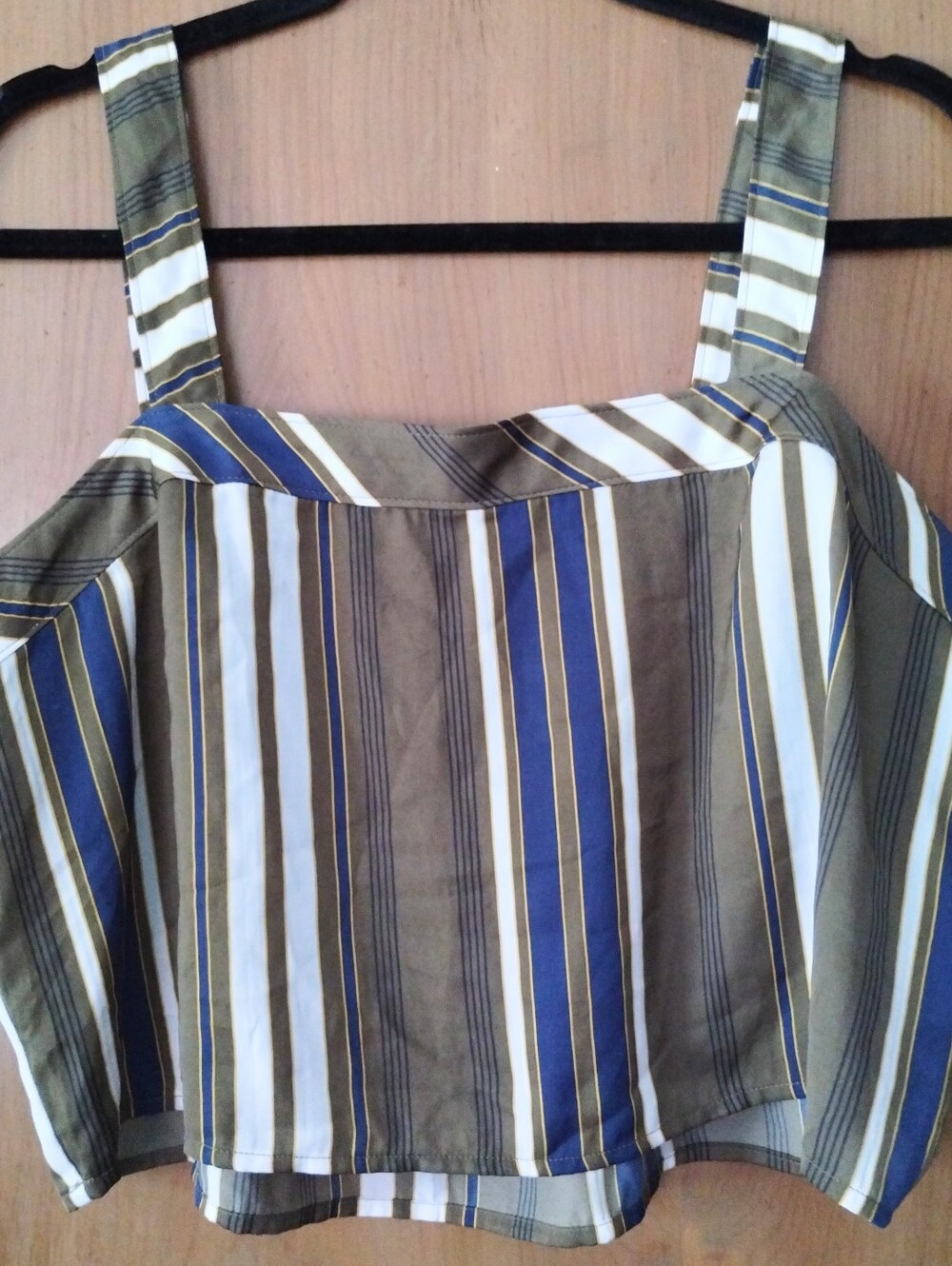 Express Striped Square-Neck Tank Top